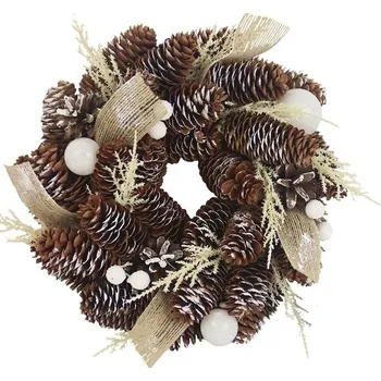 Vánoční dekorace Morex P1715/1 věnec 25 x 8 x 25 cm hnědá