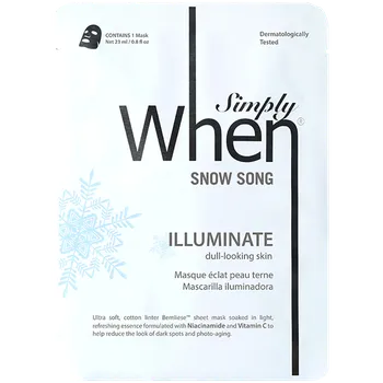 Pleťová maska When Simply pleťová maska s rozjasňujícím efektem, 23 ml