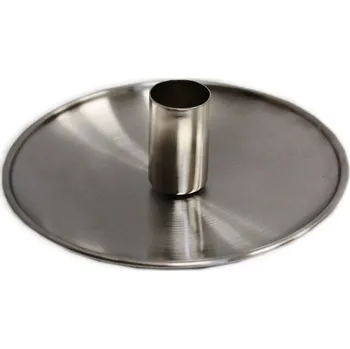 Vánoční dekorace Svícen kov pr.14cm stříbrná