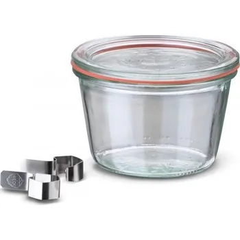 Zavařovací sklenice M.A.T. Group Weck zavařovací sklenice 370 ml + víčko, těsnění, 2 spony