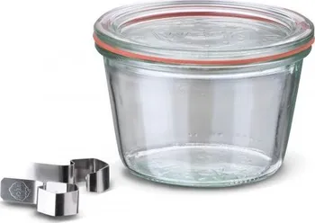 Zavařovací sklenice M.A.T. Group Weck zavařovací sklenice 370 ml + víčko, těsnění, 2 spony