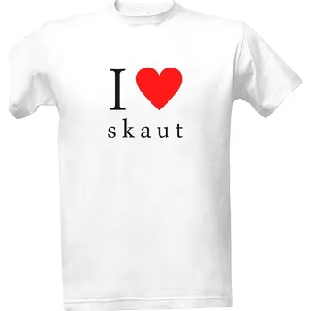 Tričko s potiskem I love skaut pánské