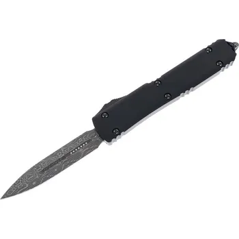 Pracovní nůž Microtech Ultratech D/E, vystřelovací nůž s klipem, Damašková čepel 122-16S