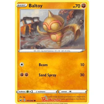 Sběratelská karetní hra Baltoy 101/202 - Sword & Shield Typ karty: Non-Holo