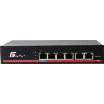 Switch GETFORT POE SWITCH 4+2 65W