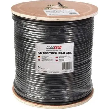 Anténní kabel CONOTECH Koaxiální kabel NS100 BLACK GELATED - naviják 300 m
