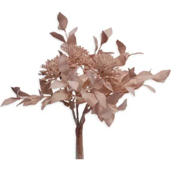 umělá květina Keřík bobulky textil/pvc 26cm pudrová