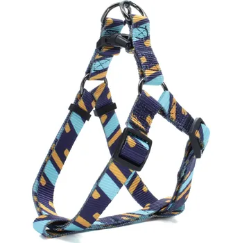 Postroj pro psa Vsepropejska Pick III modro-žlutý postroj pro psa Obvod hrudníku: 39 - 62 cm