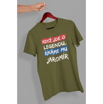 Pánské tričko Pánské tričko Jaromír Barva: Khaki, Velikost: 4XL
