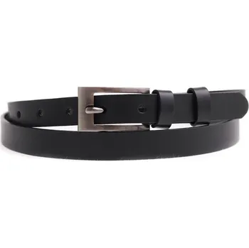 Opasek Dámský úzký kožený opasek Špongr 2053 černý Velikost = obvod pasu (cm): 95 cm