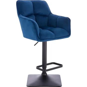 Barová židle Barová židle velur Moss základna černá - modré