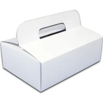 Jednorázové nádobí Krabice dortová s uchem 230 x 160 x 75 mm Slunap