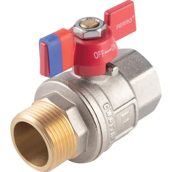 Instalatérský materiál Novaservis Kulový plnoprůtočný kohout, motýlek ŠM 1˝ 1"/1"