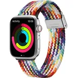 OEM DUX DUCIS Mixture II pletený řemínek pro Apple Watch 42/44/45mm duha