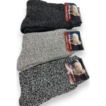 Pánské ponožky Norweger Pánské vysoké zateplené ponožky 3 páry Barva: Černá, Velikost: 44-47