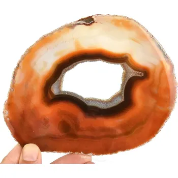 Přírodní kámen Achát plátek s dutinou z Brazílie 188g