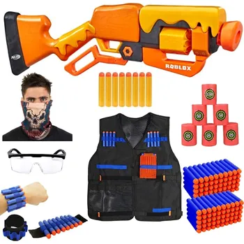 Dětská zbraň Nerf Roblox Adopt Me Bees F2486 + vesta + šátek + brýle + opasek + terče + 100 šípů
