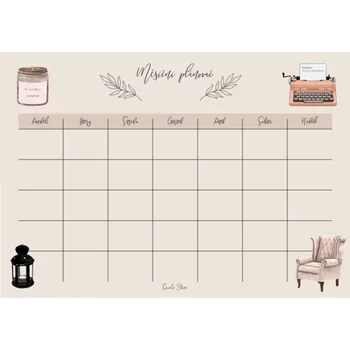 Kalendář Canli Měsíční plánovač Things (A4)