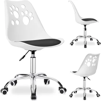 Černobílá otočná židle Grover