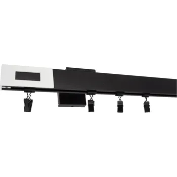 Garnýž Kovovégarnýže.cz Garnýže Quadrato passa černá matná Varianta jednořadá nebo dvouřadá: Jednořadá, Délka: 351-400cm, Uchycení látky: kolečkový jezdec+šnekový háček