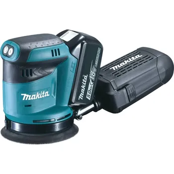 excentrická bruska Makita DBO180RTJ DBO180RTJ akumulátorová excentrická bruska vč. 2x aku, vč. nabíječky 18 V Ø 125 mm