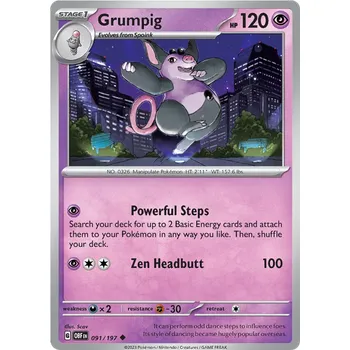 Sběratelská karetní hra Pokémon TCG Grumpig 091/197