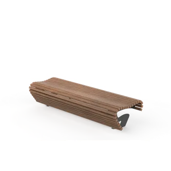 Zahradní lavice HTI WAVE Lavička bez opěradla LWA067.02 Materiál konstrukce: ocel, Povrchová úprava: komaxit dle RAL, Typ použitého obložení: ash