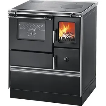 Sporák na tuhá paliva Wamsler K176FA-70 černý pro instalaci vlevo