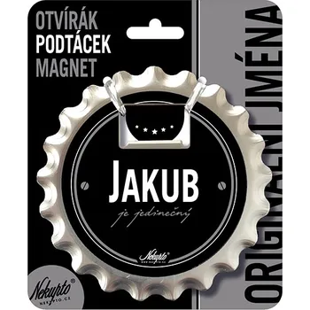Otvírák Otvírák na pivo, podtácek se jménem JAKUB V.I.P.