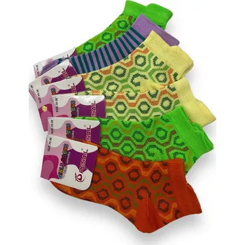 Pesail Dívčí kotníkové ponožky 6x párů Barva: Růžová, Velikost: 35-38