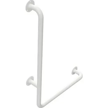Madlo do koupelny Bemeta - HELP: Nástěnné opěrné držadlo levé, bílé s krytkou 301112043