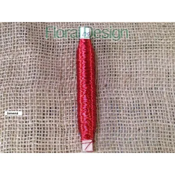 Floristika Drátek hladký na dřívku 0,5mm/100gr. červená