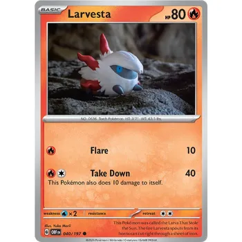 Sběratelská karetní hra Pokémon TCG Larvesta 040/197 - Reverse Holo