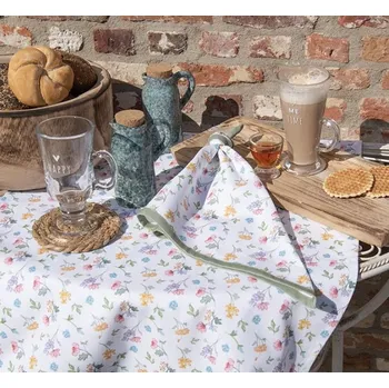 chlebník Bavlněný košík na pečivo s květinovým motivem Colourful Flowers - 35*35*8cm