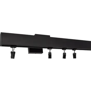 Garnýž Kovovégarnýže.cz Garnýže Quadrato plug černá matná Varianta jednořadá nebo dvouřadá: Jednořadá, Délka: 401-500cm, Uchycení látky: kolečkový jezdec+šnekový háček