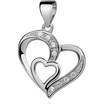 Náhrdelník Lafira stříbrný přívěsek srdce In Love Z0835C (náhrdelník)