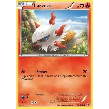 Karetní hra Pokémon NVI 019/101 Larvesta - Noble Victories Stav: Excellent, Verze: NORMAL