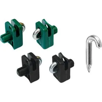 Příslušenství pro plot Euronářadí Upínka drátu, nerezový hrot, černá