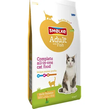 Krmivo pro kočku 10kg Smølke Cat Adult Fish & Rice Daily Balance granule pro kočky