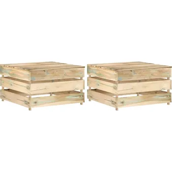 Zahradní pohovka Petrashop Zahradní stolky z palet 2 ks impregnované borové dřevo Zelená316203