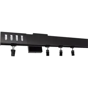 Garnýž Kovovégarnýže.cz Garnýže Quadrato noppa černá matná Varianta jednořadá nebo dvouřadá: Jednořadá, Délka: 301-350cm, Uchycení látky: nacvakávací jezdec s háčkem