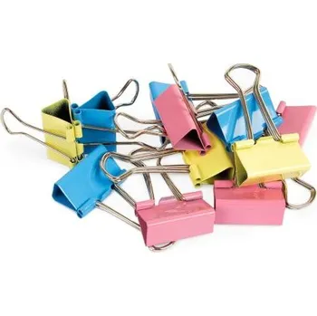 Průmyslová sponka Spony pořadačové 25 mm color 48 ks