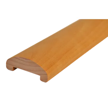 Dřevěný profil (65x25 mm / L: 2300 mm), materiál: buk, broušený povrch bez nátěru, balení: PVC fólie