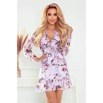 Dámské šaty Numoco Dámské květované šaty Yseugau tmavě růžová XL