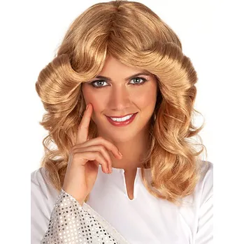 Karnevalová paruka Funiglobal - Blond paruka 70.léta -