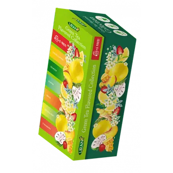 Káva Liran Čaj Green Tea Flavored Collection - Zelený čaj s příchutí jasmínu soursop broskví citron