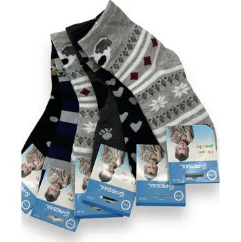 Pánské ponožky AMZF Chlapecké vysoké ponožky 4x páry 03 Barva: Černá, Velikost: 23-26