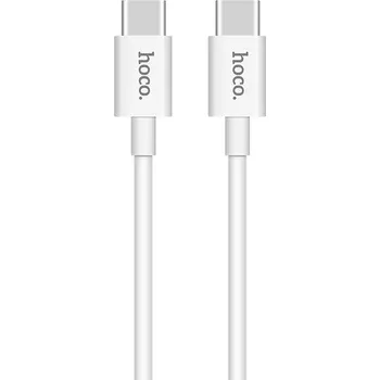 Napájecí kabel HOCO nabíjecí a datový kabel USB-C/USB-C / délka 1m / bílá / HCA020