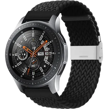 Příslušenství k chytrým hodinkám eses Pletený nylonový řemínek s přezkou 22 mm - Černý