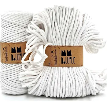 Příze MMboutique bavlněná šňůra 4mm White Varianta návinu: Přadeno